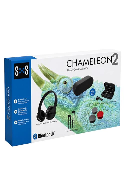 CHAMELEON2 5-in-1 Bluetooth Combo Kit with Wireless Speaker and Headphones